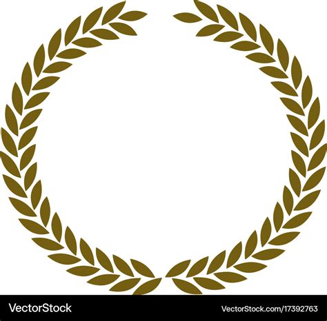 Arch Of Leaves In Circular Shape On White Vector Image