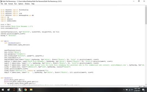 Python Program To Bulk File Renamer App Using The Python Tkinter