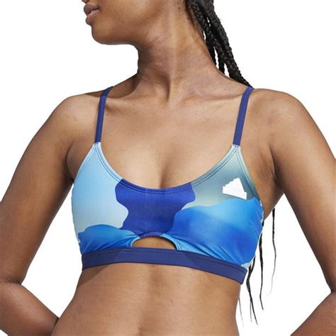 Adidas Camo Bikini Set Blue Navy SportsDirect