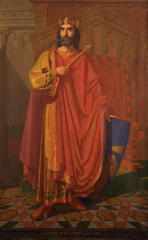 Alfonso II The Chaste King Of Asturias Painting By Mariano De La Roca Y