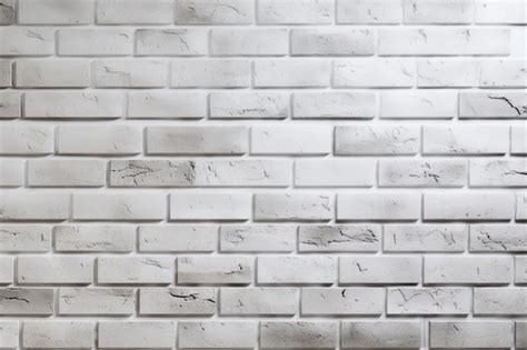 Premium Ai Image White Brick Wall Texture Ai Generative