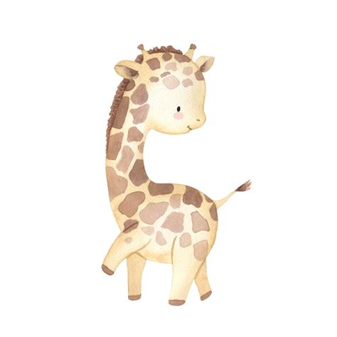 Aquarell giraffen illustration für kinder Premium Vektor