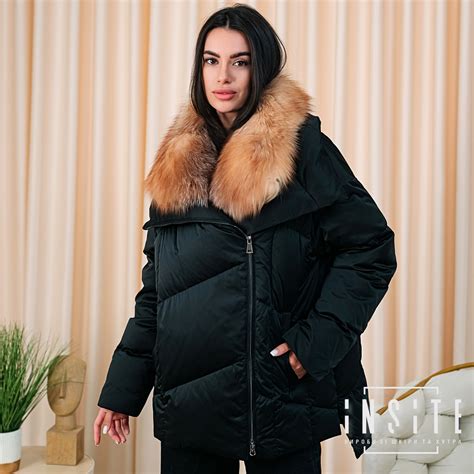 Купить Пуховик Черный С Мехом Лисы 1340ПНХЧ-50 1340ПНХ в интернет ...