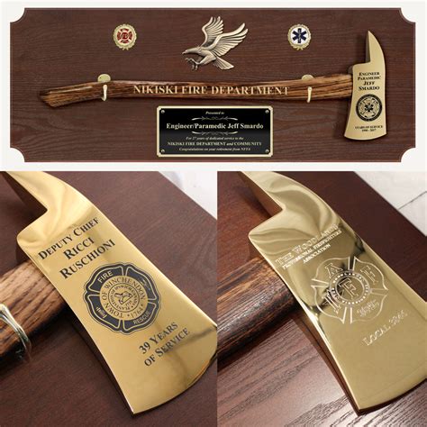 Firefighter Axe Plaques Engraving Awards And Ts