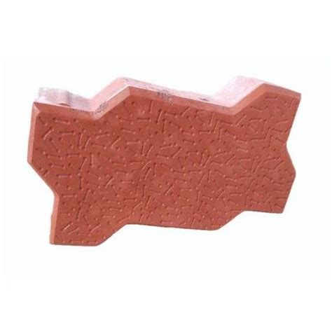 Red Concrete Zig Zag Interlocking Tiles At Rs 38 Square Feet Old