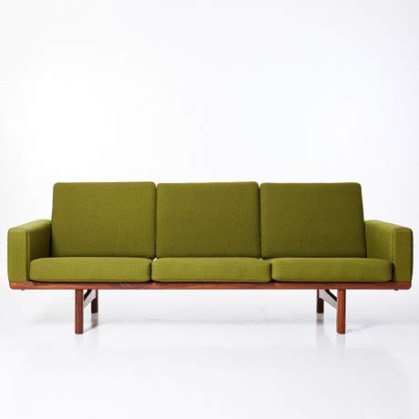 HANS J WEGNER Sofa Ge 236 Getama Gedsted Denmark Teak Frame With