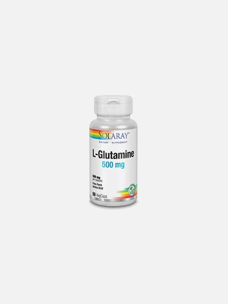 L Glutamina 500 Mg 50 Cápsulas Solaray