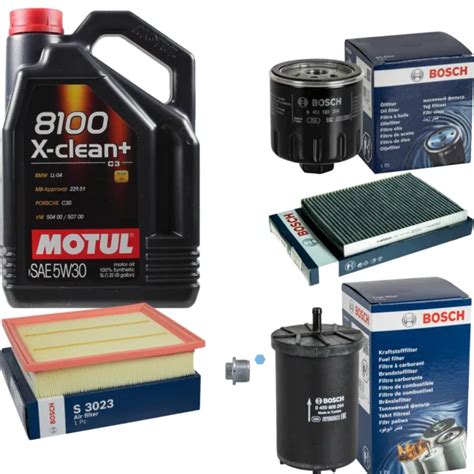 Bosch Inspection Set L Motul X Clean W Pour Vw Golf Iii