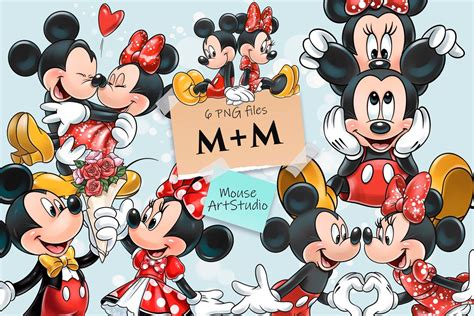 Minnie and Mickey Mouse Happy Valentine's Day - Etsy