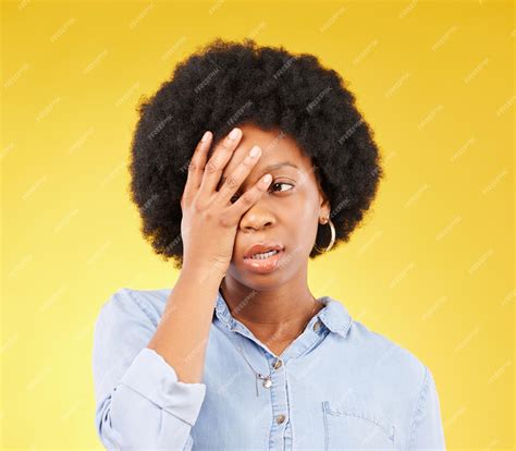Premium Photo | Frustrated stress and angry with black woman in studio