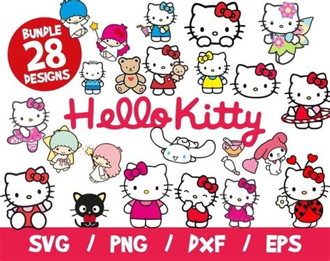 29 Hello Kitty 100 Character Hello Kitty Svg Hello Kitty Cricut