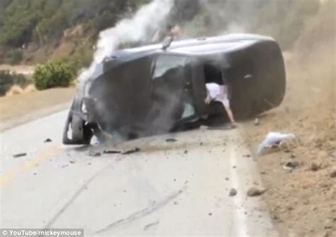 Bmw Driver Loses Control And Car Ploughs Head On Into A Mountain On