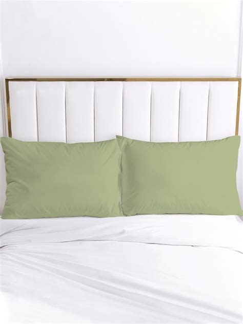 1 Par Funda De Almohada Sin Relleno De Color Liso Pillow Cases Bed