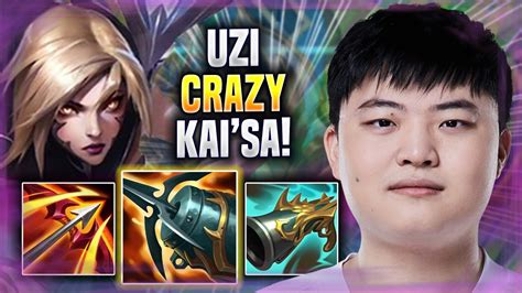 Uzi Is So Crazy With Kai Sa Blg Uzi Plays Kai Sa Adc Vs Varus