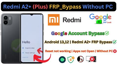 Redmi A Plus Frp Bypass Android Redmi Google