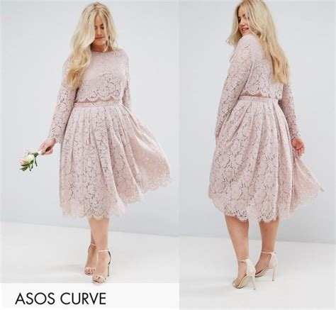 Sukienka Midi Koronkowa Nude R Plus Size Oficjalne Archiwum Allegro