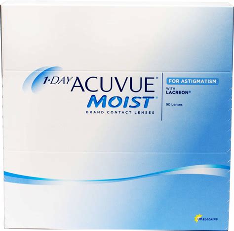 ACUVUE Астигматические линзы 1-Day Moist for Astigmatism 90 линз12, 90 ...
