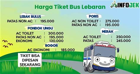 Harga Tiket Bus Lebaran Po Rute Perjalanan Kelas Infojek