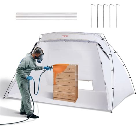 VEVOR Portable Paint Booth 10x7x6ft Larger Spray Paint Tent With Built