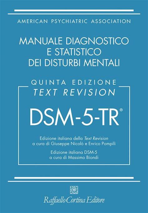 DSM 5 TR Manuale Diagnostico E Statistico Dei Disturbi Mentali Text