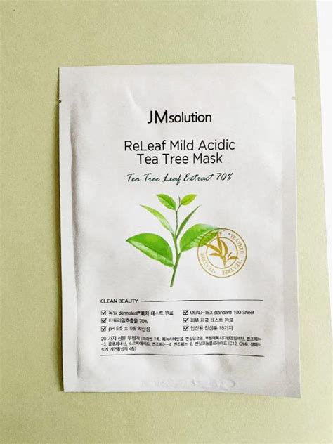 Успокаивающая тканевая маска jm solution releaf mild acidic tea tree ...