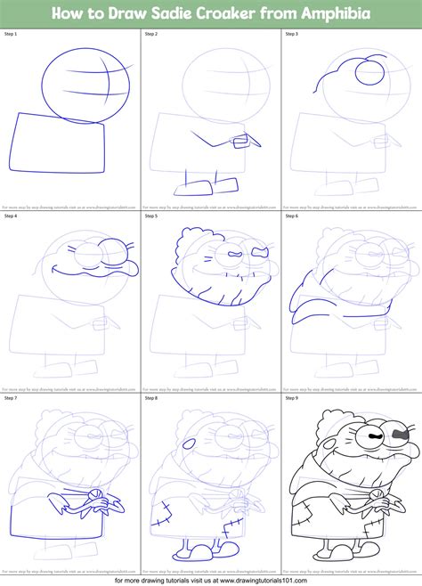 How To Draw Sadie Croaker From Amphibia Printable Step By Step Drawing