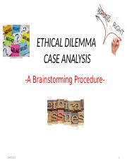 6 ETHICAL DILEMMA ANALYSIS AND DISCUSSION ON CASE Ppt ETHICAL DILEMMA