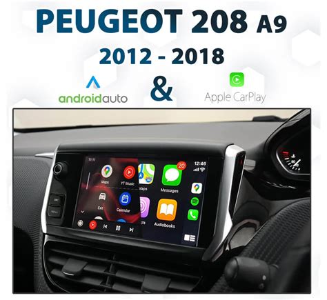 Peugeot 208 Audio Integrated Apple CarPlay Android Auto Retrofit Pack