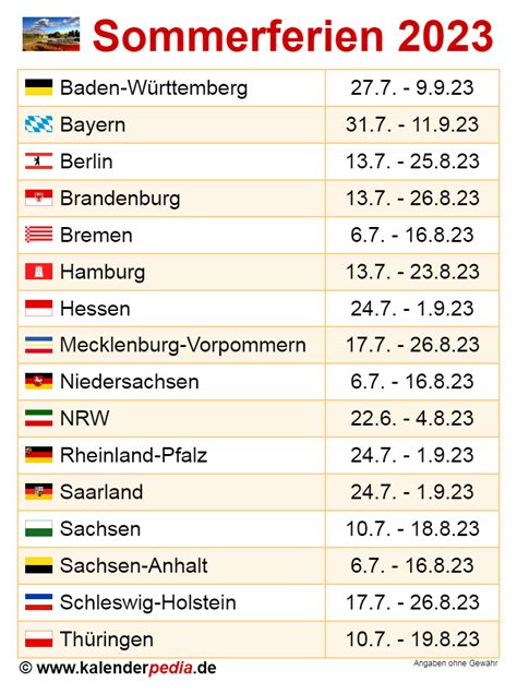 Ferien 22/23: Ein Umfassender Überblick über Die Schulferien In ...