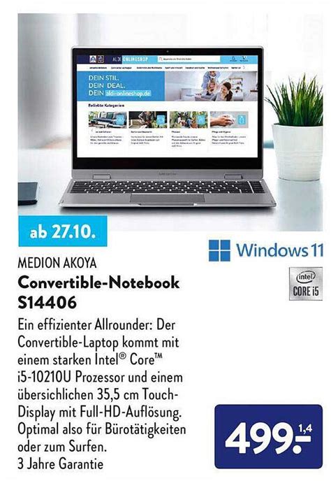 Medion Akoya Convertible Notebook S Angebot Bei Aldi S D