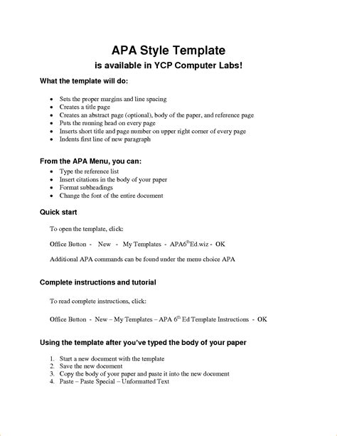 Apa Format For Outline 5