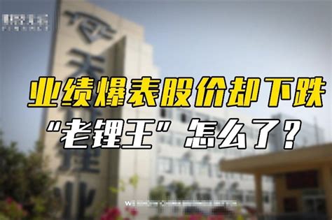 锂矿双雄业绩爆棚，天齐锂业股价却持续走跌，“老锂王”怎么了？凤凰网视频凤凰网