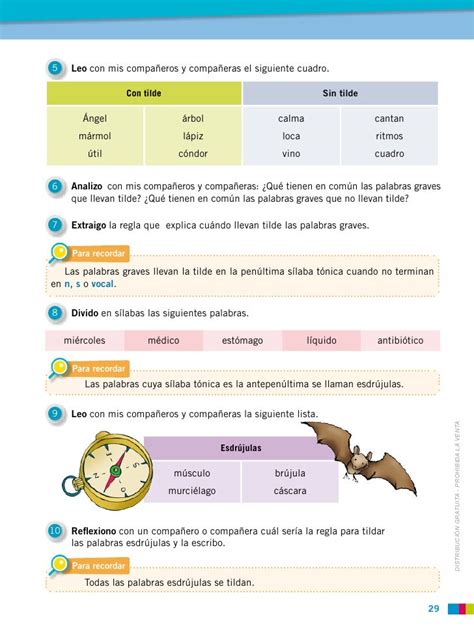 Ficha Palabras Agudas Con Tilde Para Cuarto De Primariapdf Images