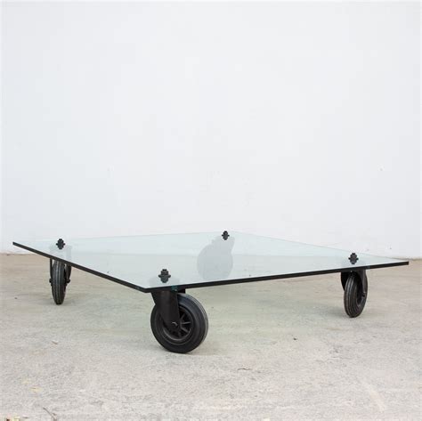 Gae Aulenti Tavolo Con Ruote Coffee Table For Fontana Arte S