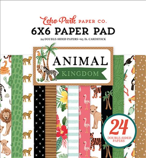 Echo Park Animal Kingdom 6x6 Paper Pad Scrapbook Generation