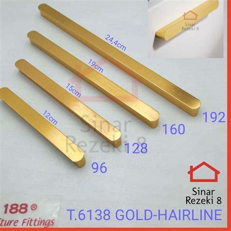 Jual Handle Tarikan Gold Emas Laci Pintu Lemari Minimalis