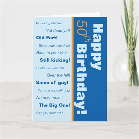 Blue Funny Old Age Jokes Birthday Card | Zazzle