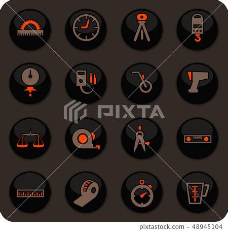 Measuring Tools Icons Set Stock Illustration 48945104 PIXTA