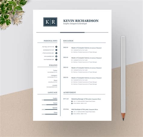 Kevin Resume Template 71768 Templatemonster