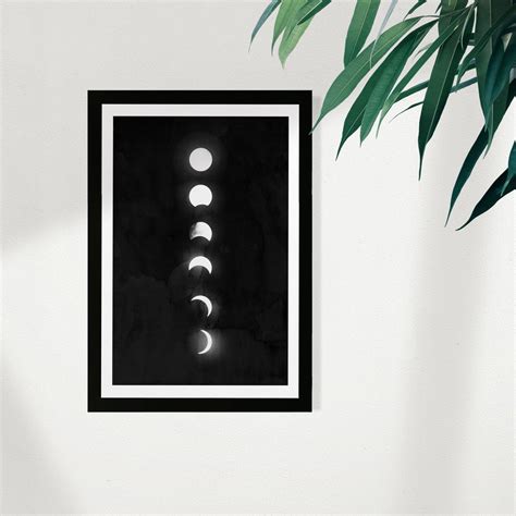 Hand Painted Moons Retro Moon Phases Retro Wall Decor Acrylic Moon ...