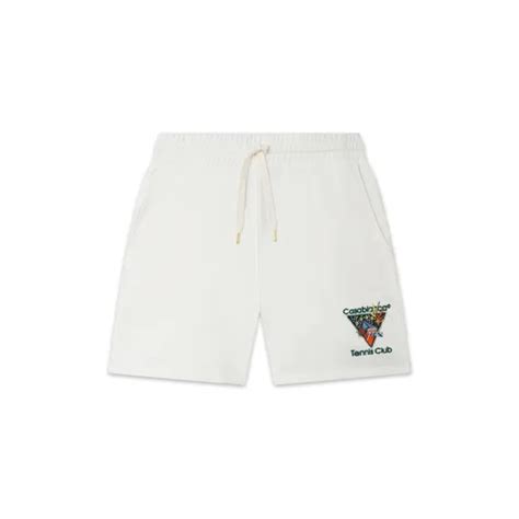 Casablanca Tennis Club Icon Shorts White Rapstylecheck