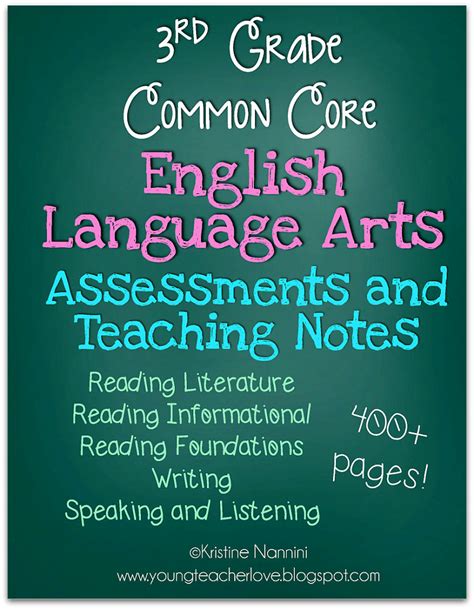 3rd Grade English Language Arts Assessments And Teaching Notes By