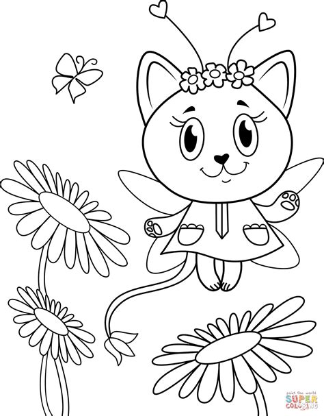 Hello Kitty Fairy Coloring Pages