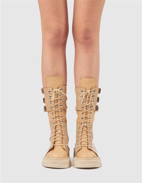 Bocanci Din Piele Nude Rubber MOJA Ro