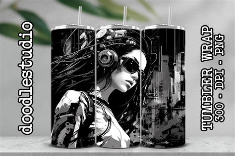 Black and White Tumbler 3 Graphic by Retro Sun · Creative Fabrica