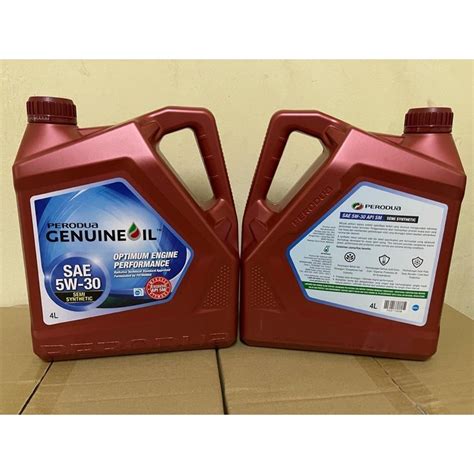 NEW PACKING ORIGINAL PERODUA SEMI SYNTHETIC ENGINE OIL 5W30 5W 20 FOR