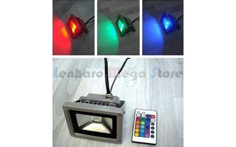 Refletor Holofote Led Rgb W Controle Remoto De Cores