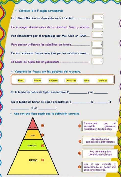 Contesta V O F Seg N Corresponda La Cultura Mochica Se Desarroll En