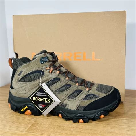 MERRELL MOAB 3 Mid GTX Gore Tex Vibram Waterproof Hiking Boots Olive