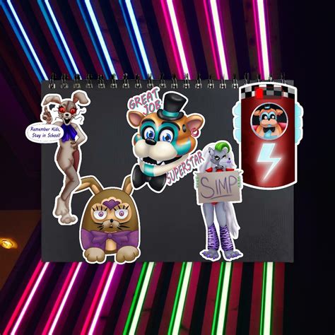 Fnaf Security Breach Meme Stickers Freddy Vanny Glitchtrap Etsy Canada